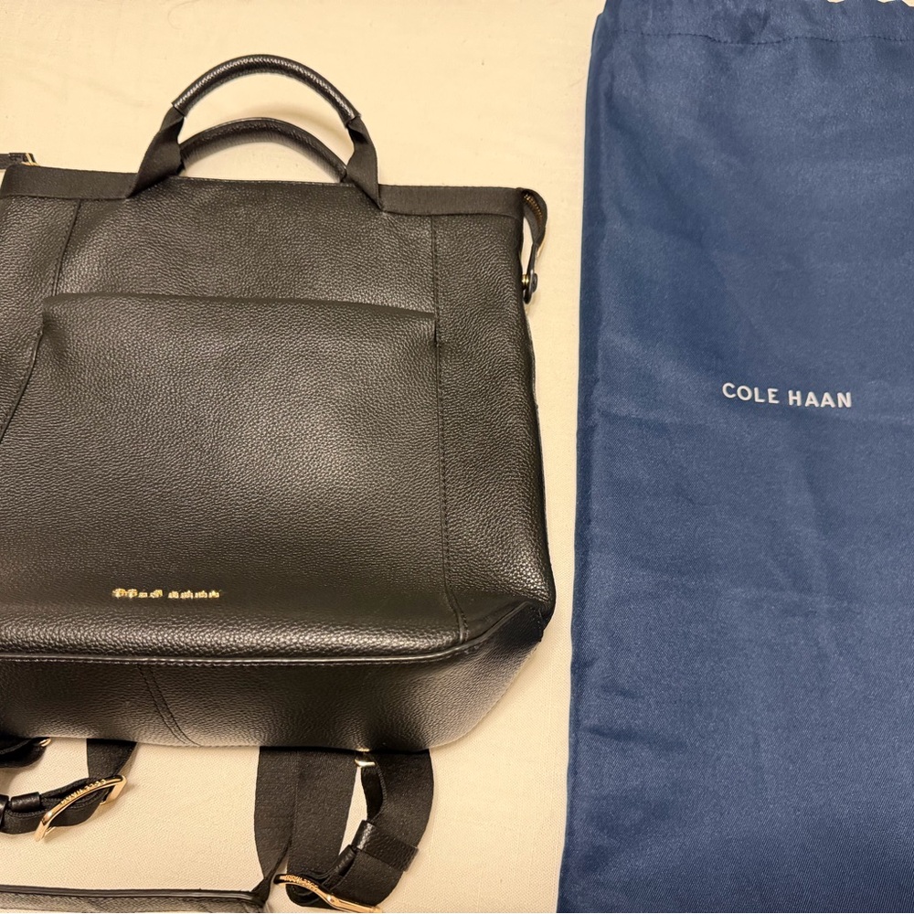 Black Leather Backpack - image 3